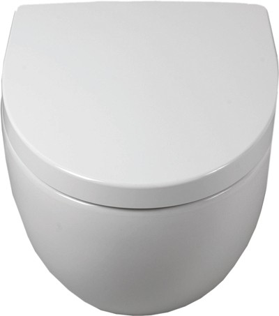 Wall Hung Toilet Pan, Soft Close Seat.  Size 385x515mm. technical image