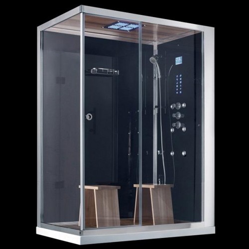 Hydra SRADS70WRR Rectangular Steam Shower Enclosure (Teak, Right