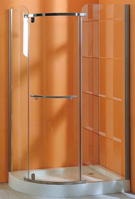 1200x800 Left hand offset quadrant enclosure with shower tray. technical image