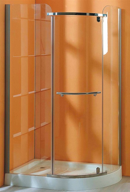 1200x800 Right hand offset quadrant enclosure with shower tray. technical image