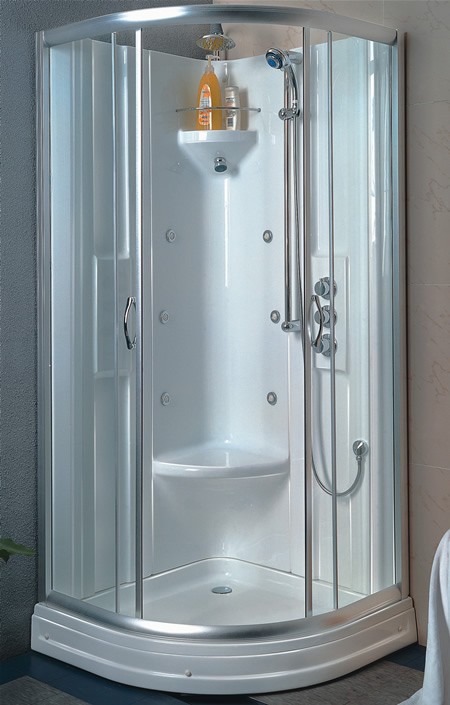 900x900 Complete hydro therapy quadrant enclosure. technical image