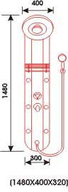 Torrens 6 Jet Shower Panel (Corner Mounting Only) technical image