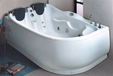 Whirlpool bath for two people. Right Hand. 1800x1200mm. technical image