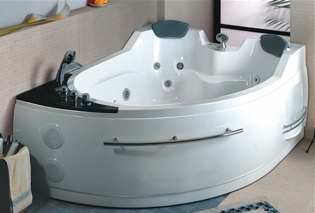 Whirlpool Bath for 2 Persons. Left Hand. 1695x1330mm. technical image