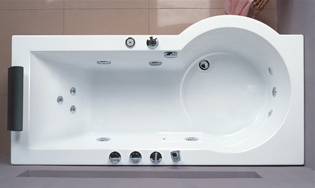 Complete Shower Bath (Left Hand). 1680mm. 8 Jet whirlpool. technical image
