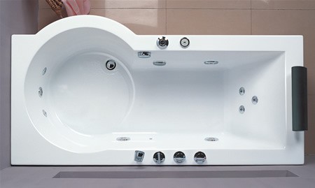 Complete Shower Bath (Right Hand). 1680mm. 8 Jet whirlpool. technical image