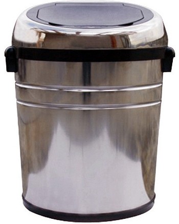 68 Litre Stainless Steel Waste Bin. (Large) technical image