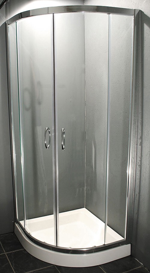 900x900mm Quadrant enclosure with stone resin tray. technical image