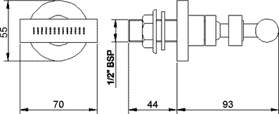 Triple Concealed Thermostatic Shower Valve, Head & Jets. technical image