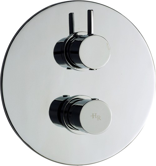 Twin Concealed 3/4" Thermostatic Shower Valve. technical image
