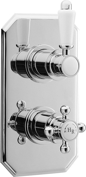 Traditional Twin Concealed Thermostatic Shower Valve. technical image