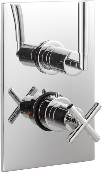 3/4" Twin Concealed Thermostatic Shower Valve. technical image
