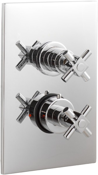 3/4" Twin Concealed Thermostatic Shower Valve. technical image
