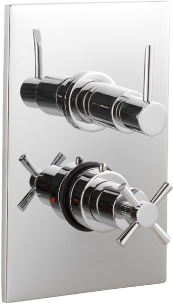 3/4" Twin Concealed Thermostatic Shower Valve. technical image