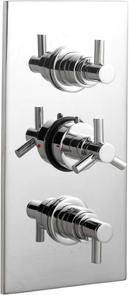 3/4" Triple Concealed Thermostatic Shower Valve. technical image