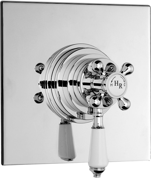 Dual concealed thermostatic shower valve. technical image