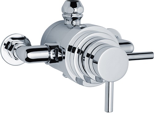 Spirit Dual Exposed Shower Valve, Thermostatic. technical image