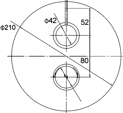 Twin concealed thermostatic shower valve technical image