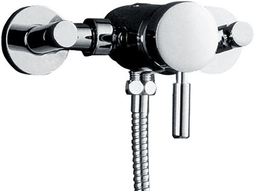 Manual single lever shower valve technical image