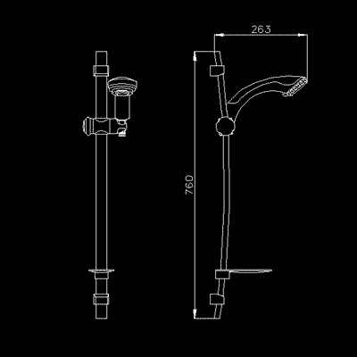 Modern slide rail kit technical image