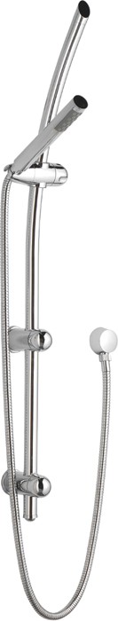 Curved Slider Rail Kit With Handset (Chrome). technical image