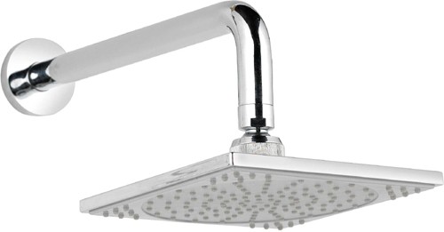 Rialto Square Fixed Shower Head And Arm. technical image