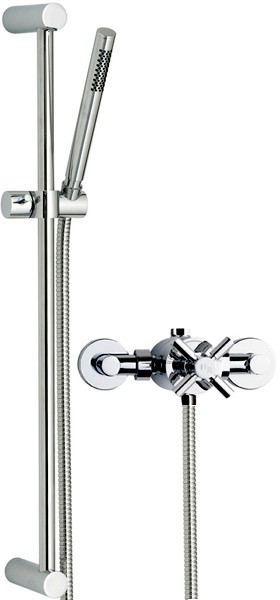 Sequential Thermostatic Shower Valve & Slide Rail. technical image