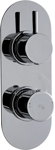 3/4" Twin Thermostatic Shower Valve With Diverter. technical image