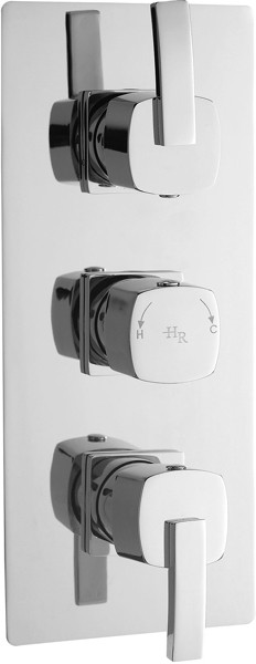 Triple Concealed Thermostatic Shower Valve. technical image