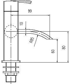 Basin Mixer & Bath Filler Tap Set (Chrome). technical image