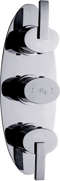 Triple Concealed Thermostatic Shower Valve. technical image