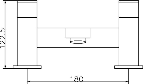 Bath Filler Tap (Chrome). technical image