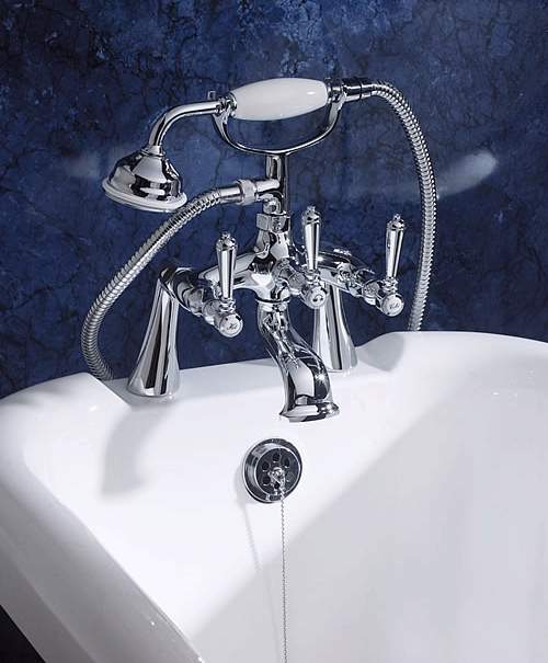 Lever bath shower mixer with shower kit technical image