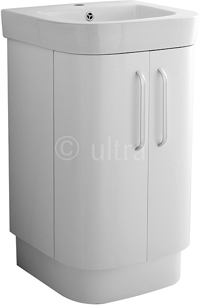 Vanity Unit With Ceramic Basin (White). 500x850x450mm. technical image