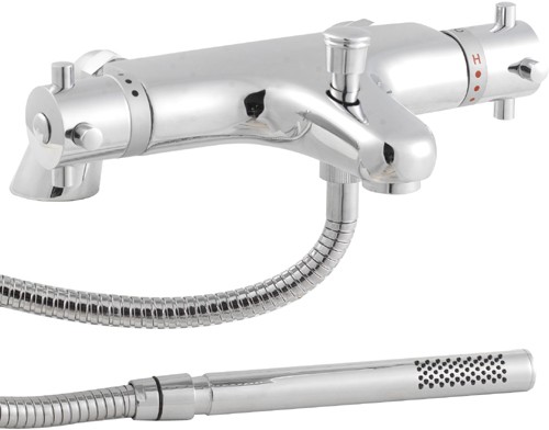 Minimalist Thermostatic Bath Shower Mixer Tap. technical image