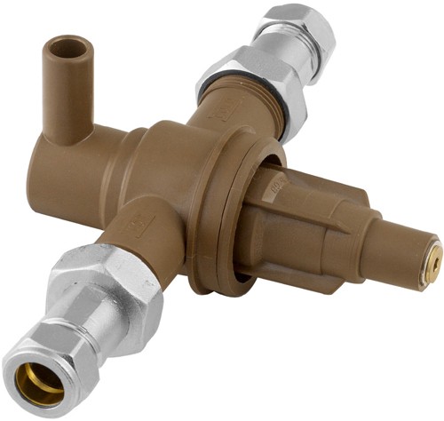 TMV3 Thermostatic Basin, Shower Blending Valve (15mm). technical image