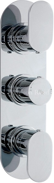Triple Concealed Thermostatic Shower Valve. technical image