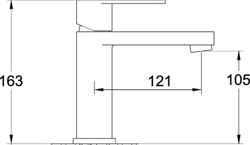 Basin Mixer & Bath Filler Tap Set (Chrome). technical image