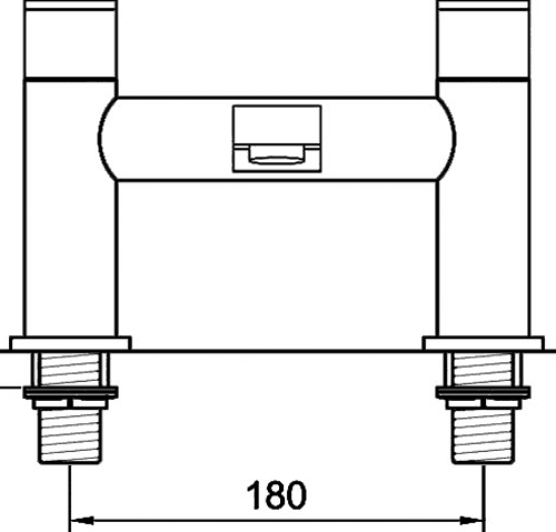 Basin Mixer & Bath Filler Tap Set (Chrome). technical image