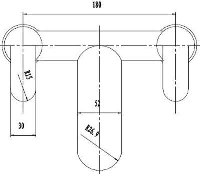 Bath Filler Tap (Chrome). technical image