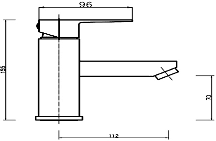 Basin Mixer & Bath Filler Tap Set (Chrome). technical image