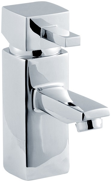 Mono Basin Mixer Tap With Pop Up Waste (Chrome). technical image