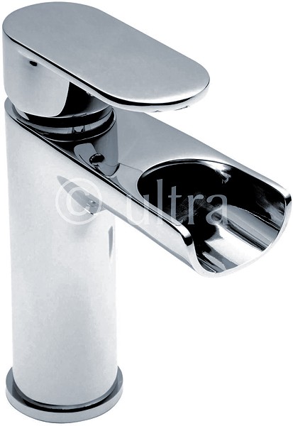 Waterfall Basin Tap (Chrome). technical image