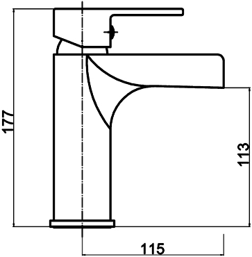 Waterfall Basin & Bath Filler Tap Set (Chrome). technical image