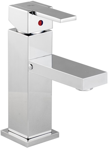 Mono Basin Mixer With Free Push Button Basin Waste. technical image