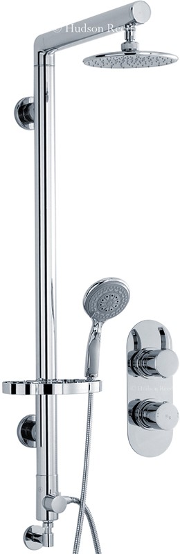 Twin Thermostatic Shower Valve & Rigid Riser Set. technical image