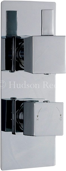 Twin Concealed Thermostatic Shower Valve. technical image