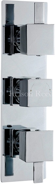 Triple Concealed Thermostatic Shower Valve. technical image