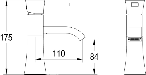 Basin Mixer & Bath Filler Tap Set (Chrome). technical image