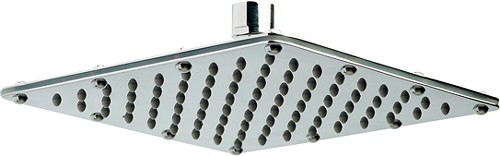 Square Shower Head (Chrome). 200x200mm. 5mm Thick. technical image